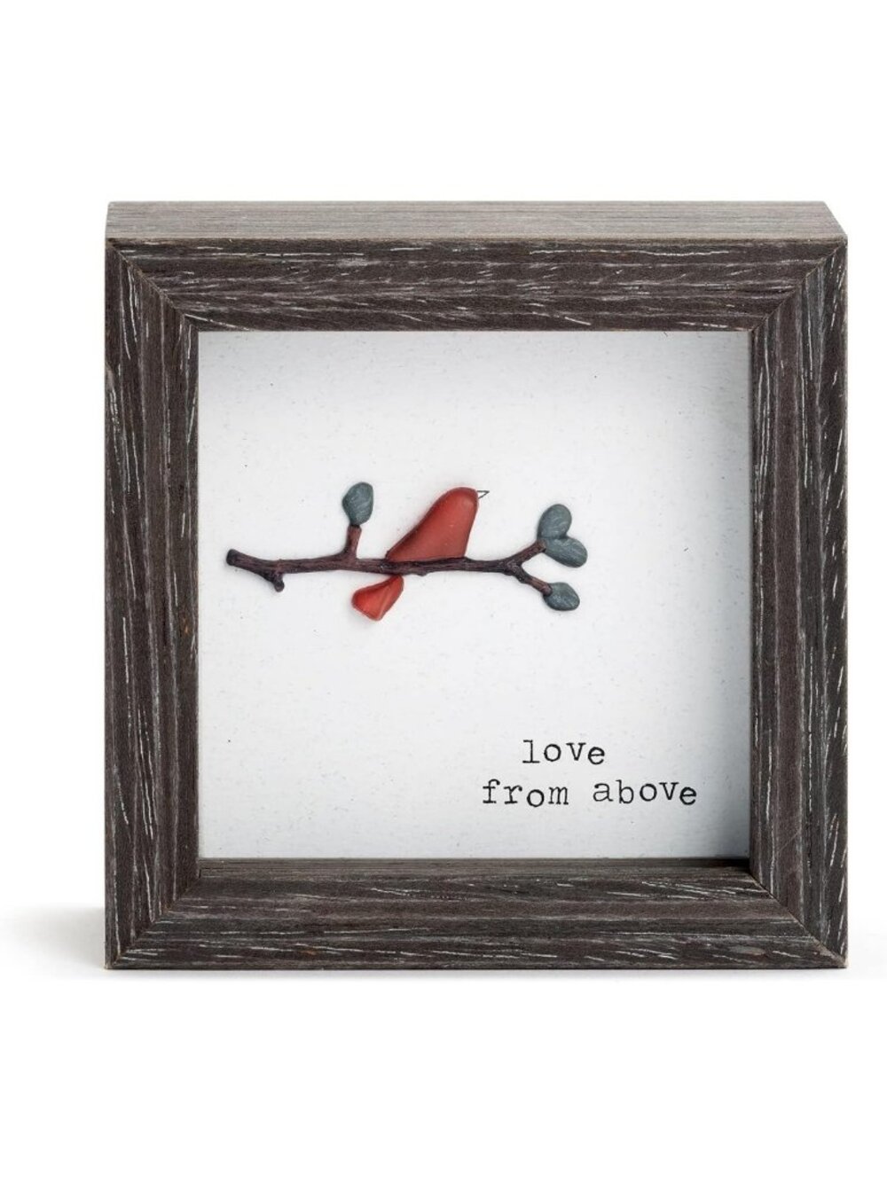 Red Cardinal Love Shadowbox Art - Inspirational Home Decor Gift for Nature